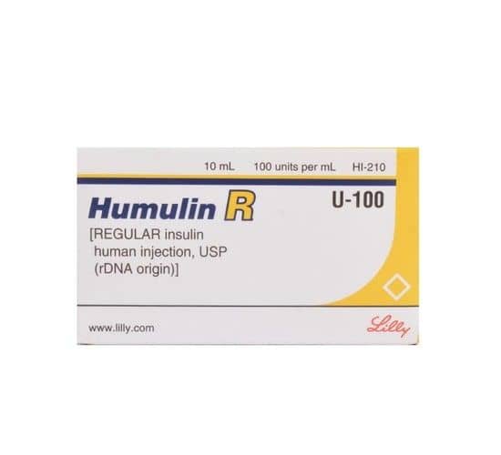 Humulin-R 100IU Injection 10 ml - Uses, Formula, Side Effects